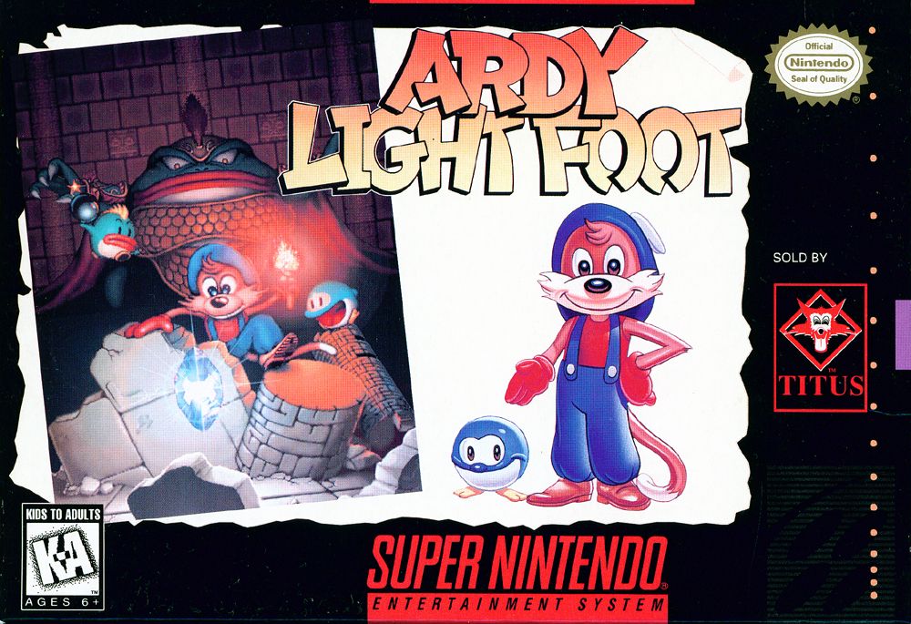 Ardy Light Foot box art for Super Nintendo
